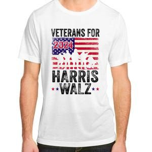 Veterans For Harris Waltz 2024 Comma La Kamala Usa Flag Adult ChromaSoft Performance T-Shirt