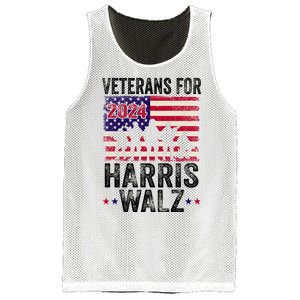 Veterans For Harris Waltz 2024 Comma La Kamala Usa Flag Mesh Reversible Basketball Jersey Tank