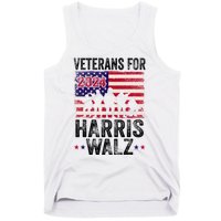 Veterans For Harris Waltz 2024 Comma La Kamala Usa Flag Tank Top