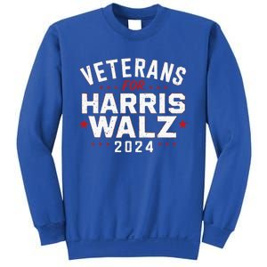 Veterans For Harris Waltz 2024 Election Vote Blue Democrat Sweatshirt