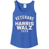 Veterans For Harris Waltz 2024 Election Vote Blue Democrat Ladies Essential Tank