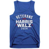 Veterans For Harris Waltz 2024 Election Vote Blue Democrat Tank Top