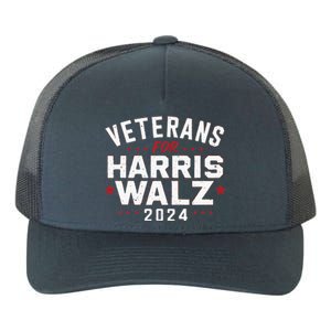 Veterans For Harris Waltz 2024 Election Vote Blue Democrat Yupoong Adult 5-Panel Trucker Hat