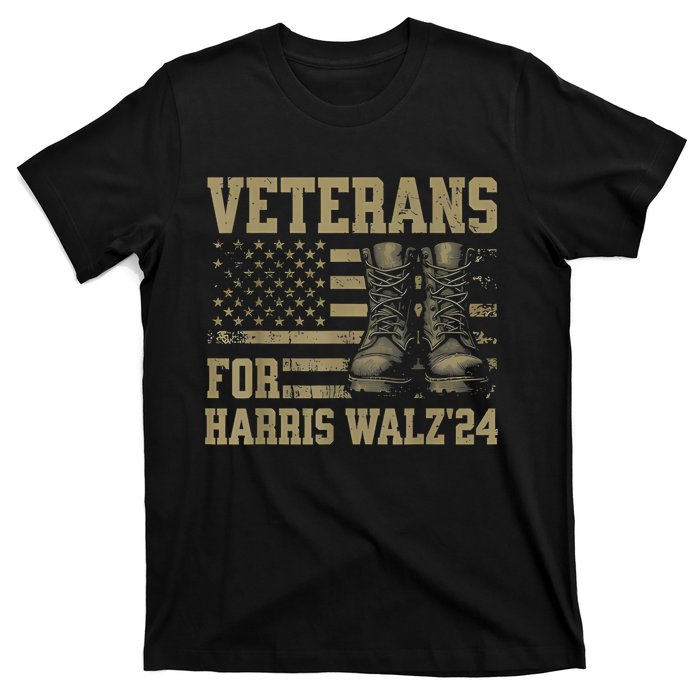 Veterans For Harris Walz Waltz 2024 Presidential Campaign T-Shirt