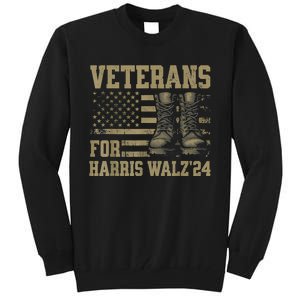 Veterans For Harris Walz Waltz 2024 Presidential Campaign Tall Sweatshirt