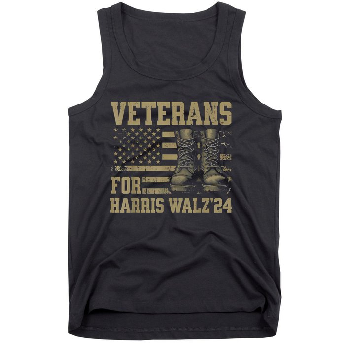 Veterans For Harris Walz Waltz 2024 Presidential Campaign Tank Top