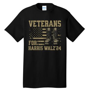 Veterans For Harris Walz Waltz 2024 Presidential Campaign Tall T-Shirt