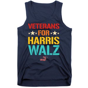 Veteran For Harris Walz Waltz Usa Flag Tank Top