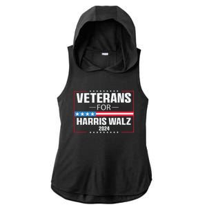 Veterans For Harris Walz 2024 Presidential Campaign Ladies PosiCharge Tri-Blend Wicking Draft Hoodie Tank