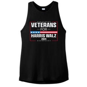 Veterans For Harris Walz 2024 Presidential Campaign Ladies PosiCharge Tri-Blend Wicking Tank