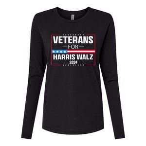 Veterans For Harris Walz 2024 Presidential Campaign Womens Cotton Relaxed Long Sleeve T-Shirt