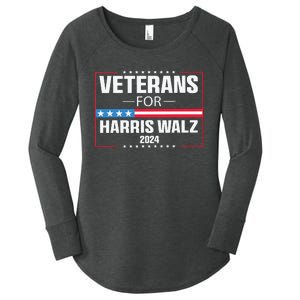 Veterans For Harris Walz 2024 Presidential Campaign Women's Perfect Tri Tunic Long Sleeve Shirt