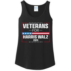 Veterans For Harris Walz 2024 Presidential Campaign Ladies Essential Tank