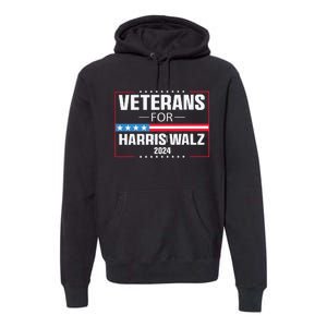 Veterans For Harris Walz 2024 Presidential Campaign Premium Hoodie