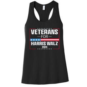 Veterans For Harris Walz 2024 Presidential Campaign Women's Racerback Tank