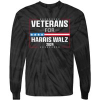 Veterans For Harris Walz 2024 Presidential Campaign Tie-Dye Long Sleeve Shirt