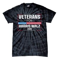 Veterans For Harris Walz 2024 Presidential Campaign Tie-Dye T-Shirt