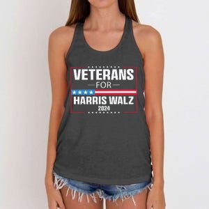 Veterans For Harris Walz 2024 Presidential Campaign Women's Knotted Racerback Tank