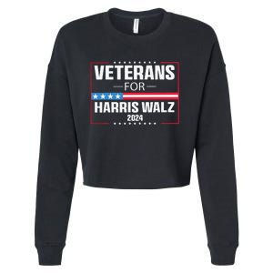 Veterans For Harris Walz 2024 Presidential Campaign Cropped Pullover Crew