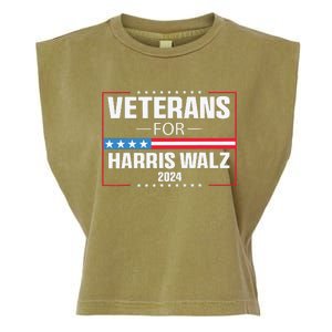 Veterans For Harris Walz 2024 Presidential Campaign Garment-Dyed Women's Muscle Tee