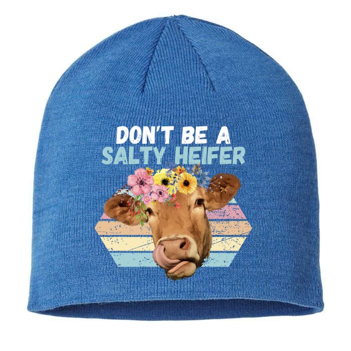 Vintage Farm Humour Dont Be A Salty Heifer Gift Idea Gift Sustainable Beanie