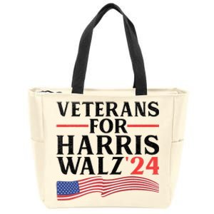 Veterans For Harris Walz 2024 Zip Tote Bag