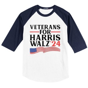 Veterans For Harris Walz 2024 Baseball Sleeve Shirt