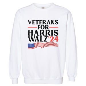 Veterans For Harris Walz 2024 Garment-Dyed Sweatshirt