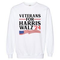 Veterans For Harris Walz 2024 Garment-Dyed Sweatshirt