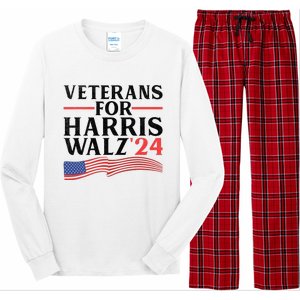 Veterans For Harris Walz 2024 Long Sleeve Pajama Set