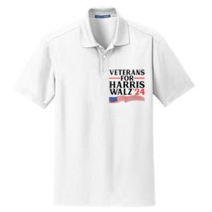 Veterans For Harris Walz 2024 Dry Zone Grid Polo