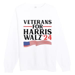 Veterans For Harris Walz 2024 Premium Crewneck Sweatshirt