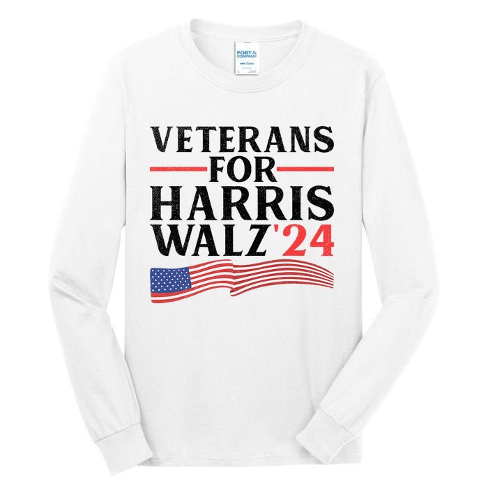 Veterans For Harris Walz 2024 Tall Long Sleeve T-Shirt