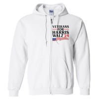 Veterans For Harris Walz 2024 Full Zip Hoodie