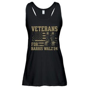 Veterans For Harris Walz Waltz 2024 Presidential Campaign Ladies Essential Flowy Tank