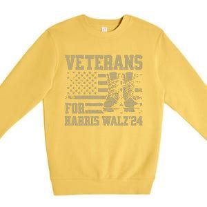 Veterans For Harris Walz Waltz 2024 Presidential Campaign Premium Crewneck Sweatshirt