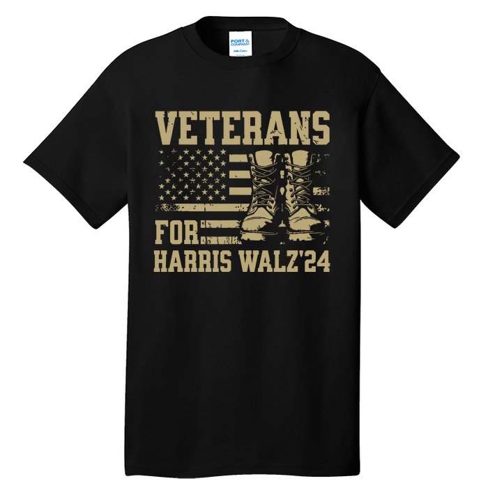 Veterans For Harris Walz Waltz 2024 Presidential Campaign Tall T-Shirt