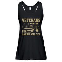 Veterans For Harris Walz Waltz 2024 Presidential Campaign Ladies Essential Flowy Tank