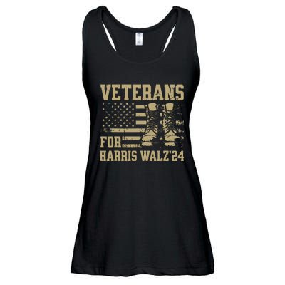 Veterans For Harris Walz Waltz 2024 Presidential Campaign Ladies Essential Flowy Tank