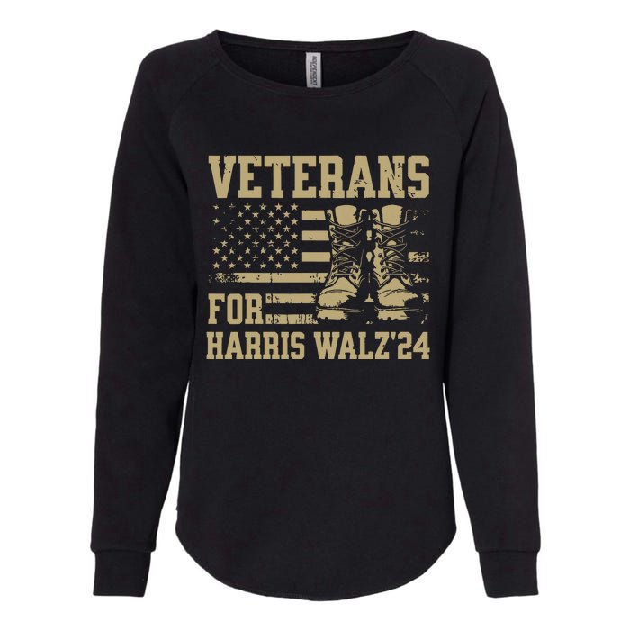 Veterans For Harris Walz Waltz 2024 Presidential Campaign Womens California Wash Sweatshirt