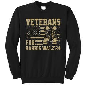 Veterans For Harris Walz Waltz 2024 Presidential Campaign Tall Sweatshirt