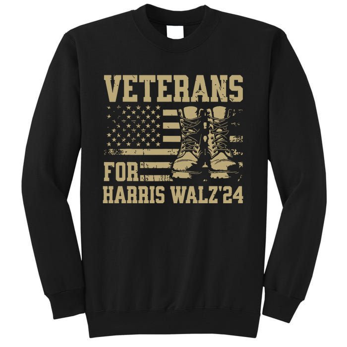 Veterans For Harris Walz Waltz 2024 Presidential Campaign Tall Sweatshirt