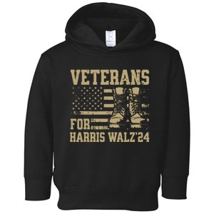 Veterans For Harris Walz Waltz 2024 Presidential Campaign Toddler Hoodie