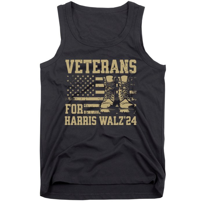 Veterans For Harris Walz Waltz 2024 Presidential Campaign Tank Top