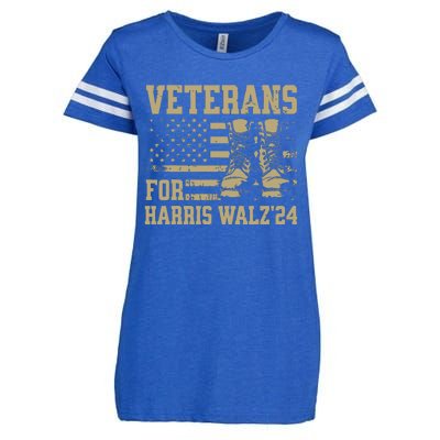 Veterans For Harris Walz Waltz 2024 Presidential Campaign Enza Ladies Jersey Football T-Shirt