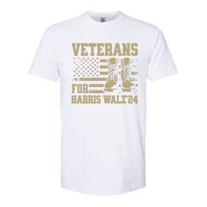 Veterans For Harris Walz Waltz 2024 Presidential Campaign Softstyle CVC T-Shirt