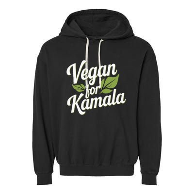 Vegans For Harris Waltz Walz 2024 Vegan For Kamala 2024 Garment-Dyed Fleece Hoodie