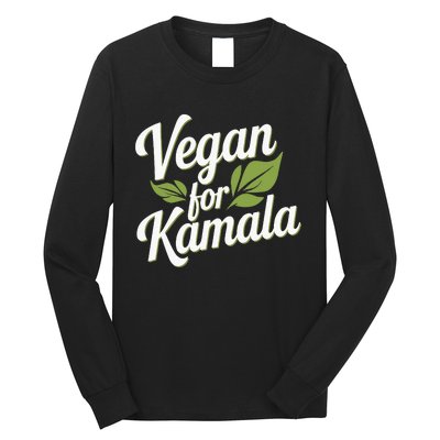 Vegans For Harris Waltz Walz 2024 Vegan For Kamala 2024 Long Sleeve Shirt