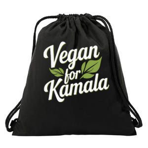 Vegans For Harris Waltz Walz 2024 Vegan For Kamala 2024 Drawstring Bag