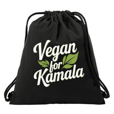 Vegans For Harris Waltz Walz 2024 Vegan For Kamala 2024 Drawstring Bag
